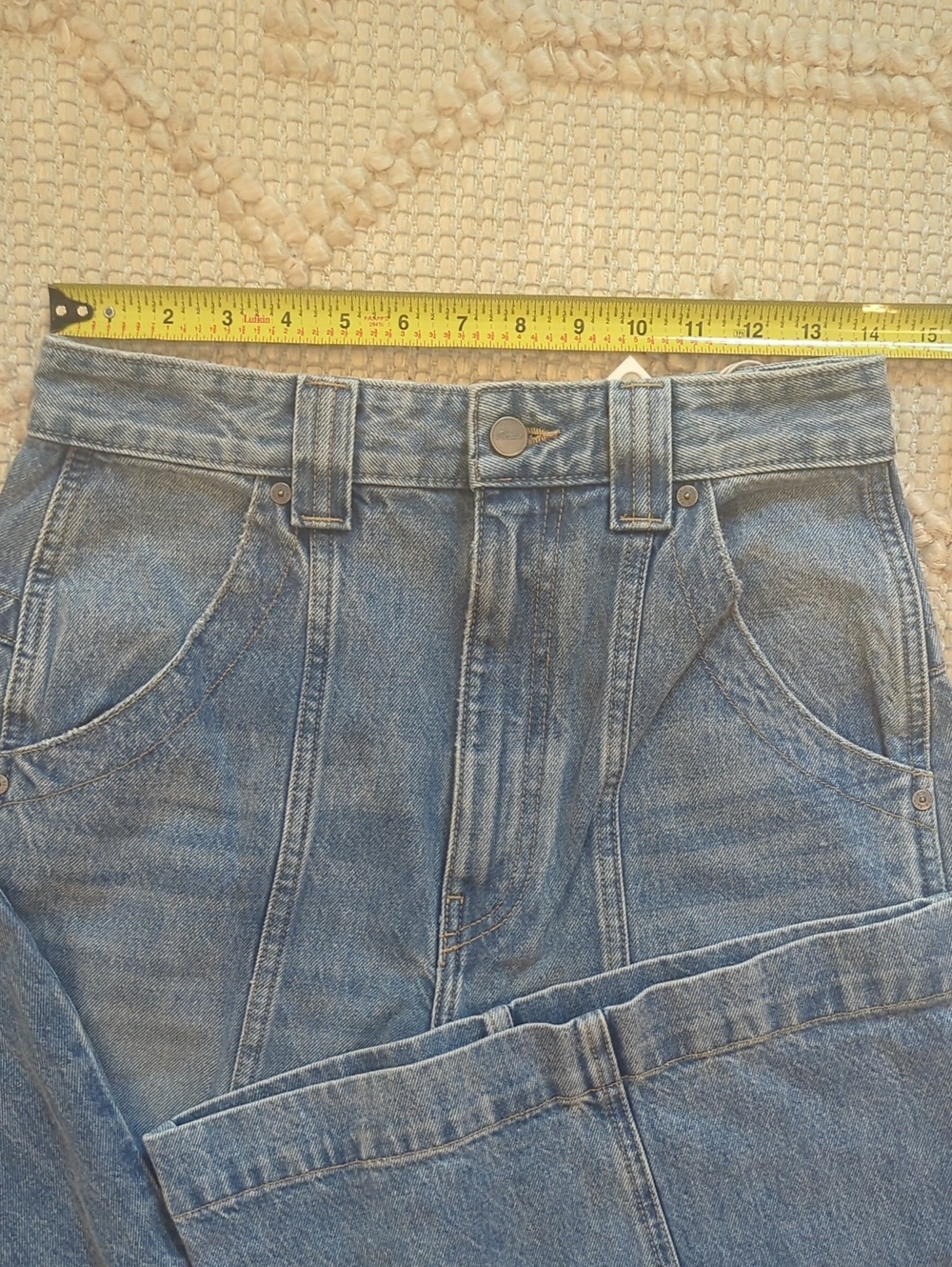 NWT KHAITE Jackie Wide-Leg Jeans | Bryce Wash | Low Rise | 100% Cotton | Size 25 - Picture 6 of 7